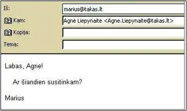 20. Pateiktas elektroninis laiškas prieš pat jo išsiuntimą. Ar yra jame kas nors netinkamo? Jei taip, tai kiek netinkamumų?