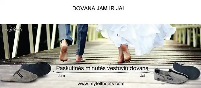 veltinio šlepetės my feltboots - stilinga dovana dviems: