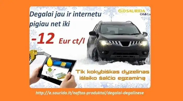 Ar teko įsigyti kuro internetu iš degalinių tinklo "Saurida"?