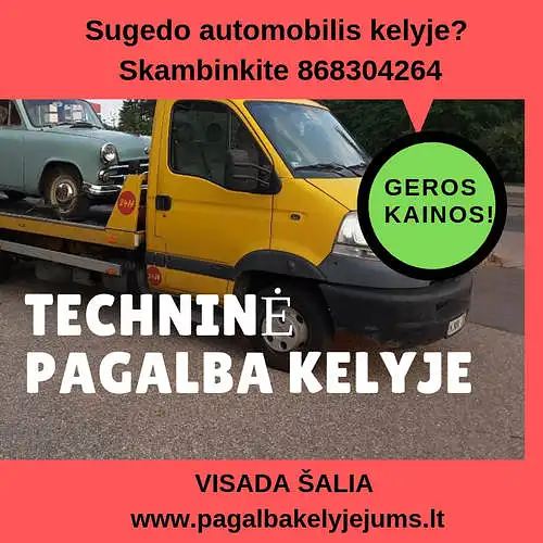 Ką darote sugedus automobiliui kelyje?