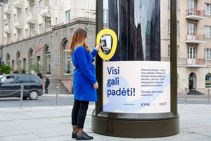 18. Ar aukojimo iniciatyva pasitelkiant lauko reklamas jums atrodo priimtina? (Vienas iš būdų aukoti tiesiogiai pateiktas nuotraukoje)