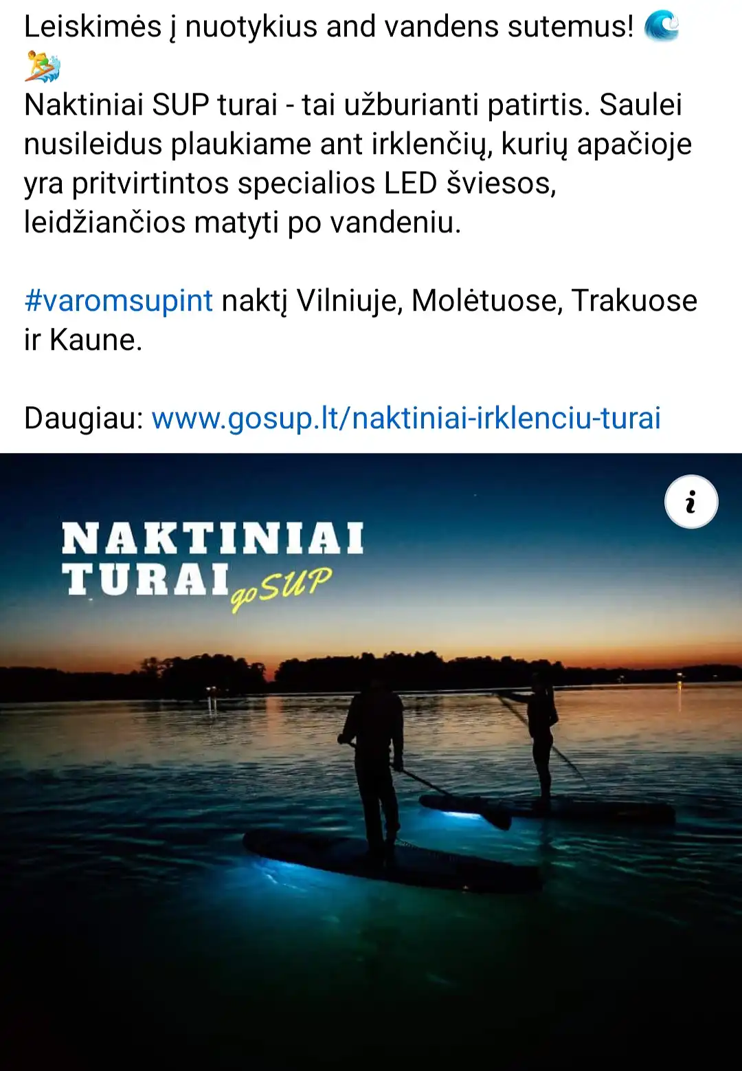 Kas jums nepatinka goSUP.lt reklaminiuose pranešimuose?