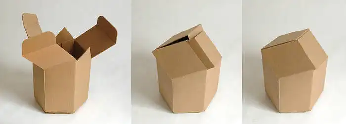 Netradicinės formos popierinė dėžutė