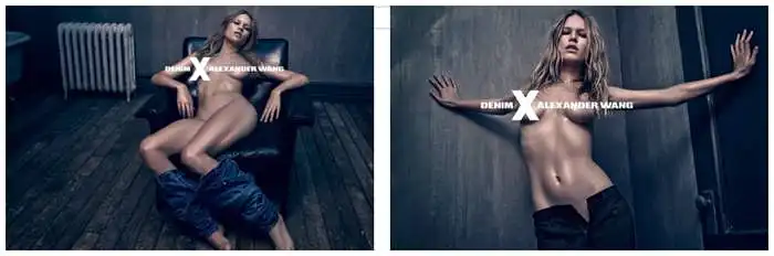 Apačioje matote pateiktas dvi džinsų reklamas, kuriose modelis yra apnuogintas. Kokia Jūsų reakcija į jas?
