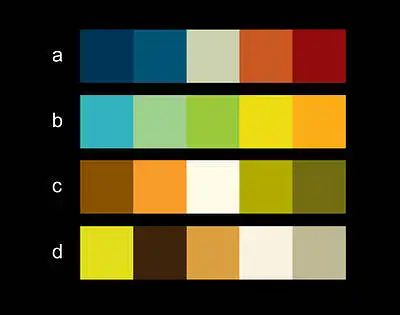 Jei pasirinkote kontrastuojančius spalvų derinius išsirinkite spalvų palėtę.
