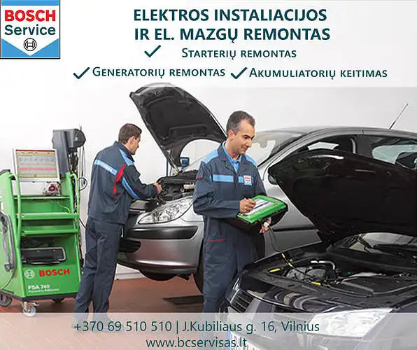 Automobilių servisas Vilniuje BOSCH teiraujasi apie automobilio elektronikos remontą