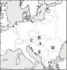 10. Kuria raide pažymėta Čekoslovakija?