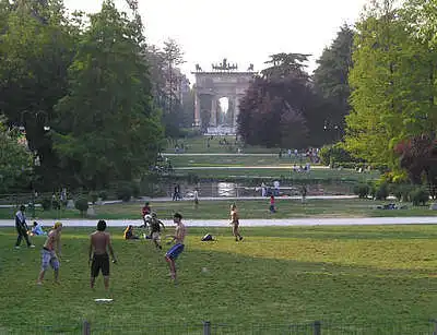 Milano miesto parkas. Italija.