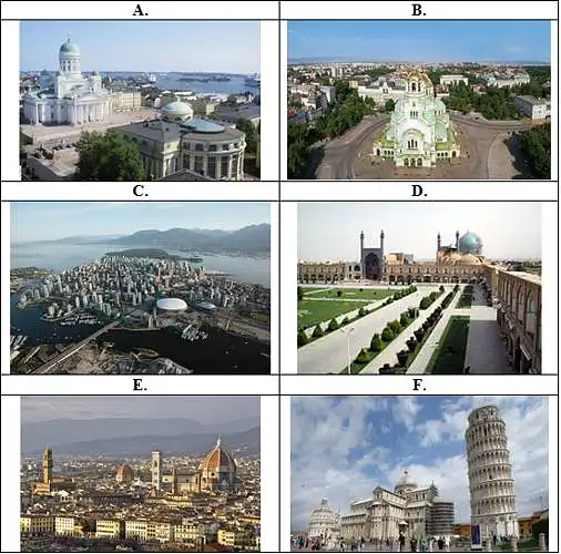 13. Kurie miestai pavaizduoti nuotraukose?