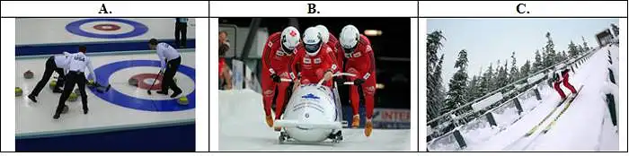 8. Kaip vadinamos šios žiemos sporto šakos?