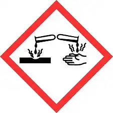Kokių saugumo priemonių reikia, naudojant tokiu ženklu pažymėtą medžiagą?
