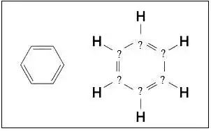 14. Kuri chemijos mokslo šaka nagrinėja šiuos junginius? Kuris elementas turi būti vietoj klaustuko? Kaip vadinamas šis aromatinis cheminis junginys? Parašykite jo cheminę formulę.
