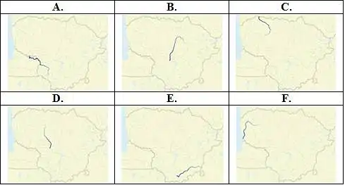 28. Kurios Lietuvos upės paryškintos žemėlapiuose?