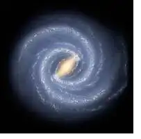 8. Nuotraukoje pavaizduota „mūsų galaktika“. Kaip ji vadinama? Koks jos tipas?