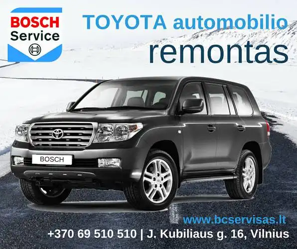 Autoservisas Vilniuje BOSCH  (J. Kubiliaus g, 16) teiraujasi, kaip nusprendžiate, kad reikalingas Toyota automobilio remontas?